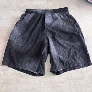lululemon athletica Black and Gray Athletic Shorts